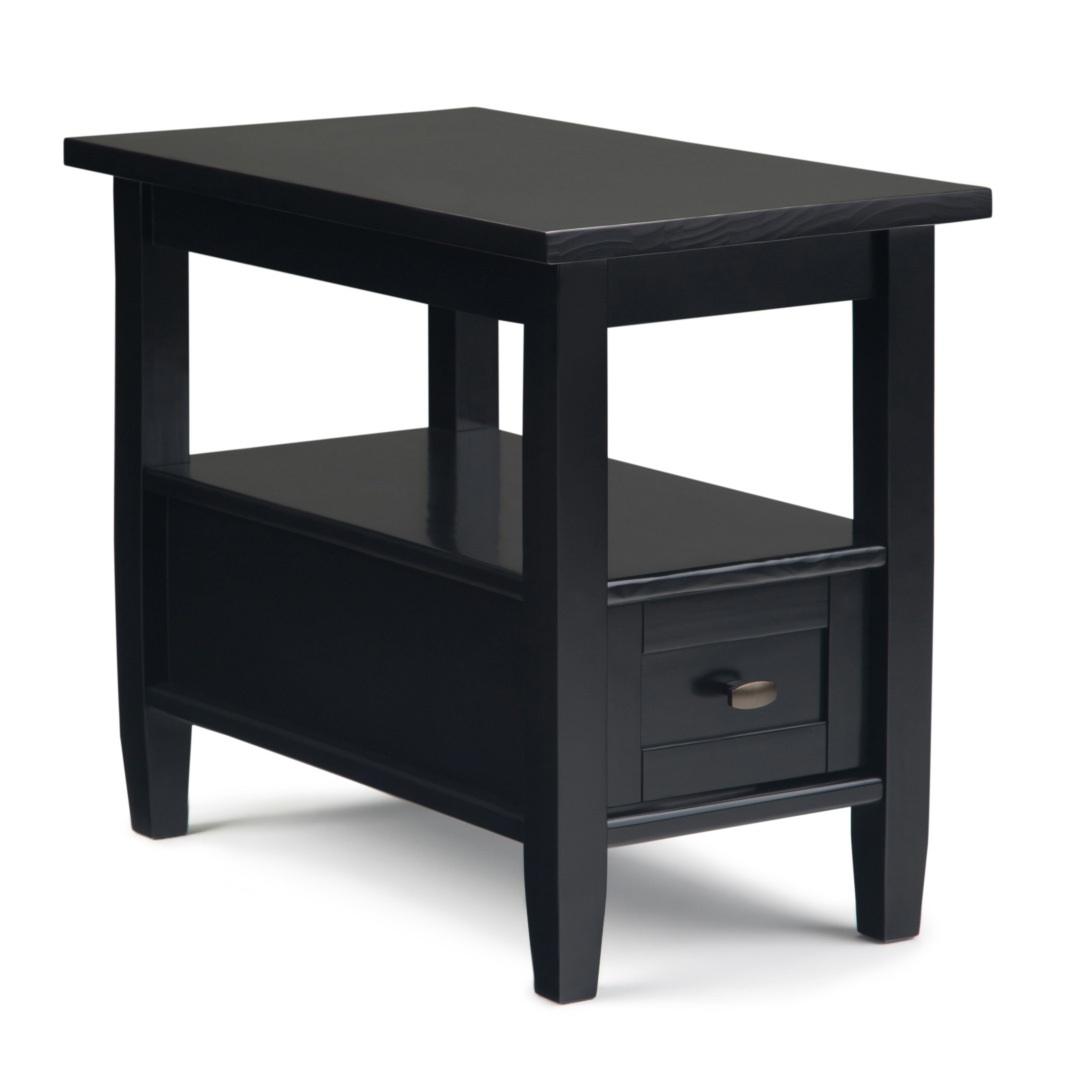 Warm Shaker - Narrow Side Table - Black