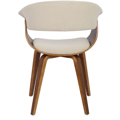 Vintage Mod - Mid-Century Modern Dining / Chair (Set of 2) - Walnut / Cream