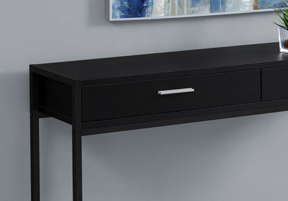 Accent Console Table For Entryway, Storage Drawer, Contemporary & Modern - Black