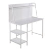 Geo - Shelf Contemporary Desk - White