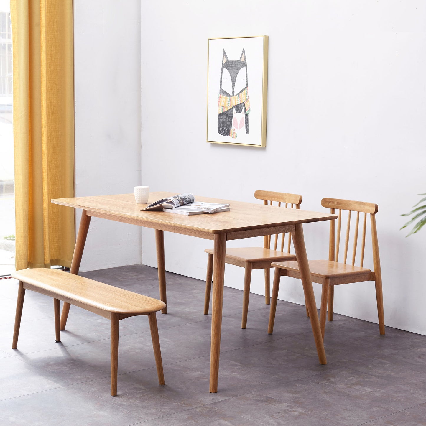 Dining / Table Bench For Living Room - Natural Oak