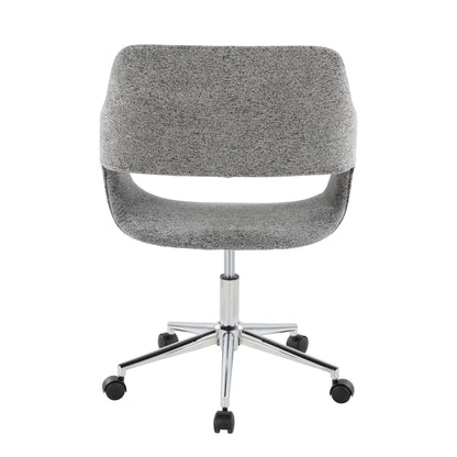 Margarite - Contemporary, Task Chair - Chrome / Gray