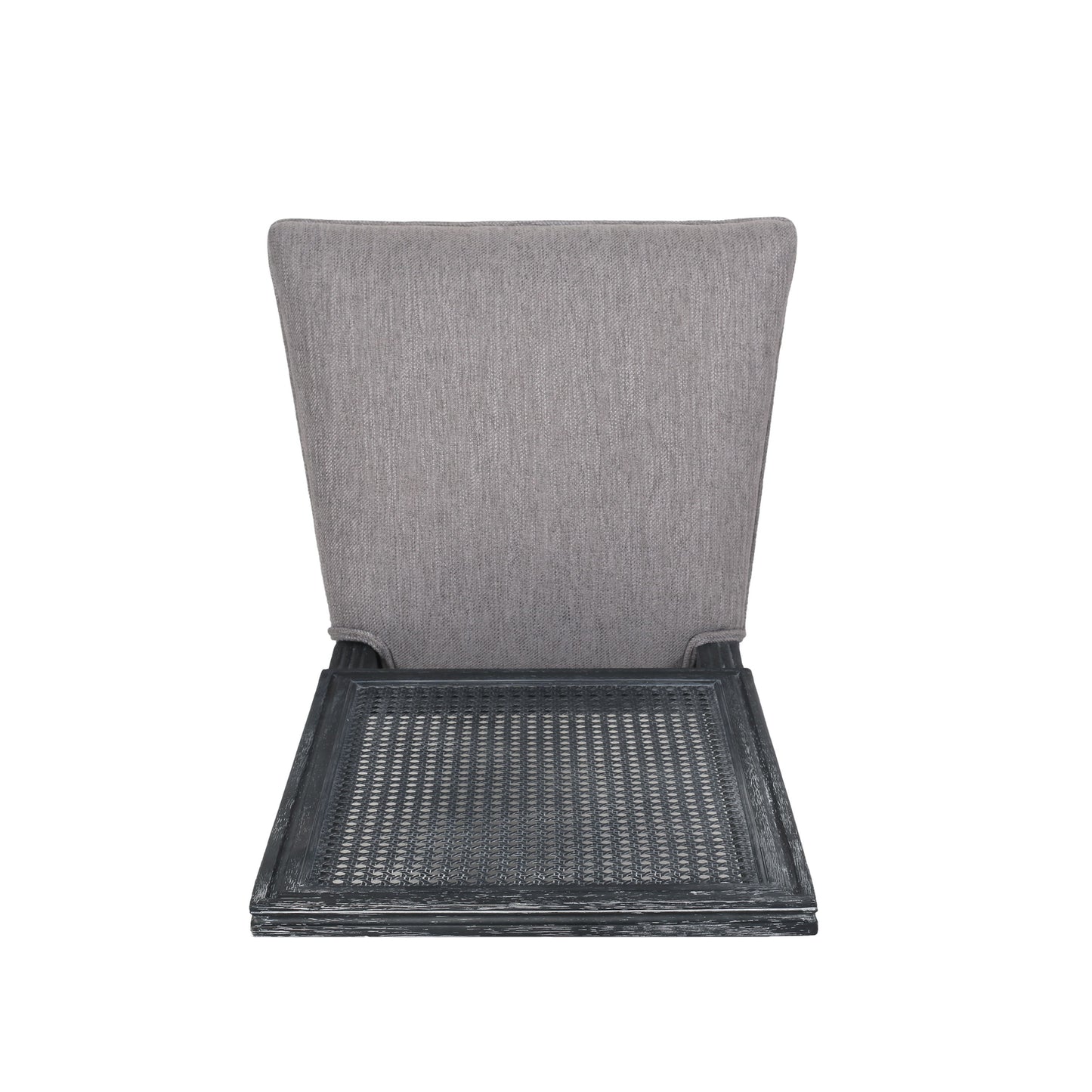 French Country Dining Chair Set With Upholstered Seats And Weathered - Gray