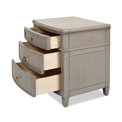 Dauphin - 3 Drawer Accent End Table - Merino White