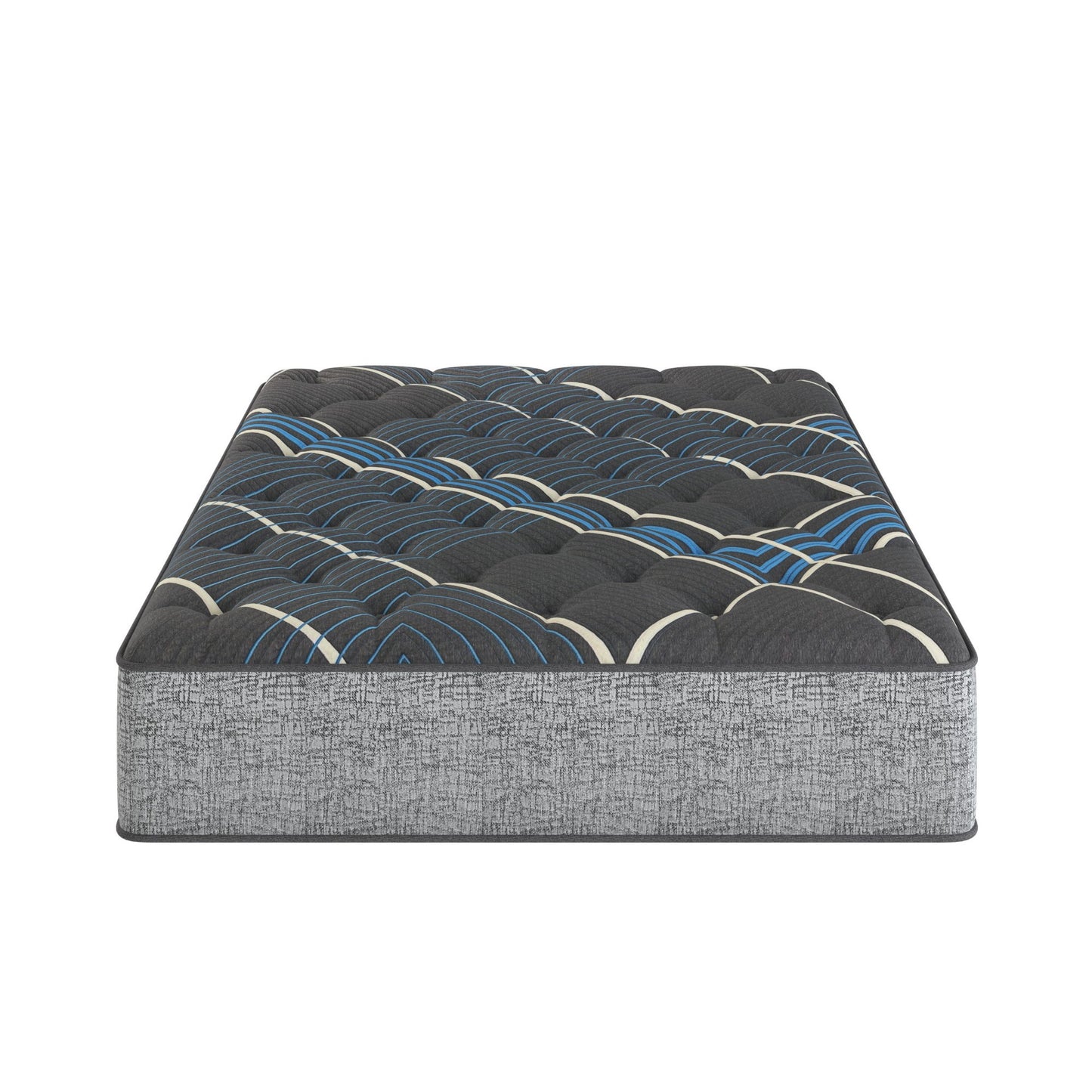 Comfort Care - 14" King Size Hybrid Mattress, Medium Comfort - Gray / Blue