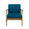 Kaleidoscope - Club Chair With Slat Paneling - Blue