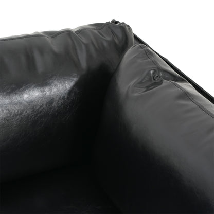 Vintage Lounge Chair With Polyester Upholstery - Black