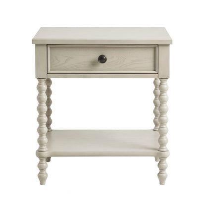 Nightstand Table With Drawer And Shelf - Natural