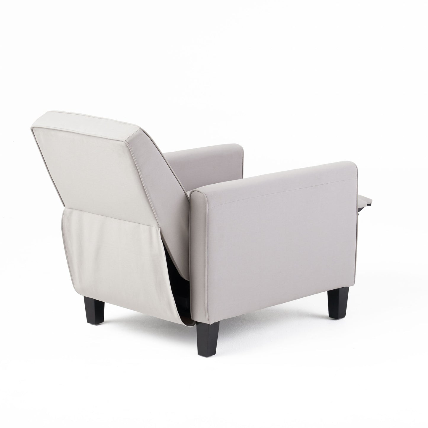 Linen Push Back Chair For Elegant Home - Gray