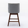 Counter Height Swivel Barstools, 26'' H Seat Height Upholstered Bar Stools (Set of 2), Fabric - Gray
