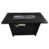Propane Outdoor Fire Pit Table With Lid - Black
