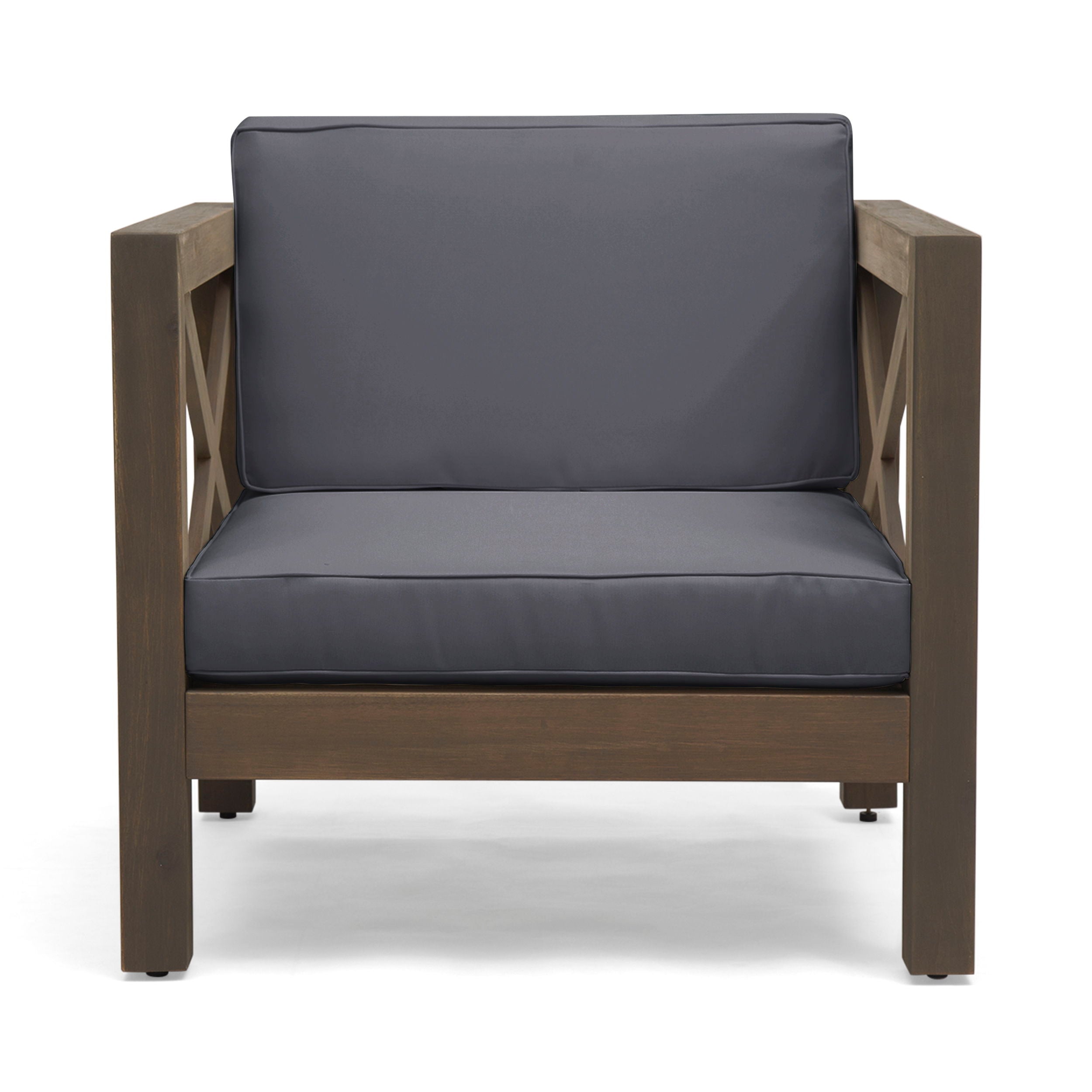Brava - Modern Club Chair With Water Resistant Cushions - Gray