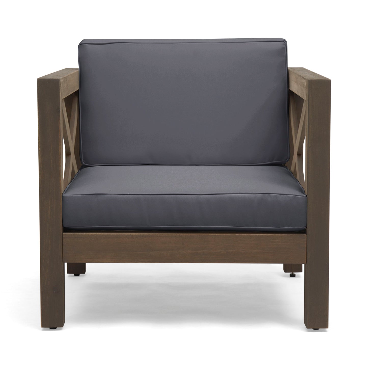 Brava - Modern Club Chair With Water Resistant Cushions - Gray