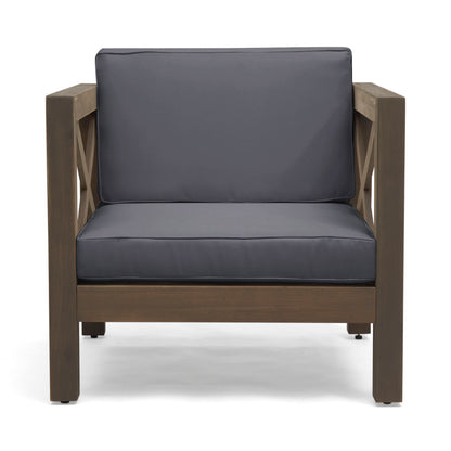 Brava - Modern Club Chair With Water Resistant Cushions - Gray