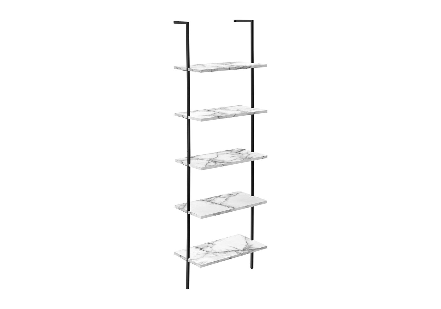 Bookshelf, Bookcase, Etagere, Ladder, 5 Tier, For Office, Contemporary & Modern - White