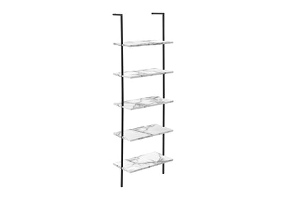 Bookshelf, Bookcase, Etagere, Ladder, 5 Tier, For Office, Contemporary & Modern - White
