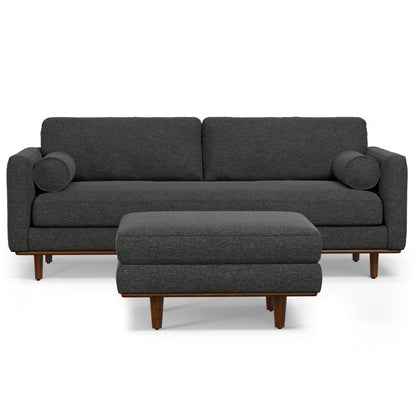Morrison - Sofa And Ottoman Set - Charcoal Gray