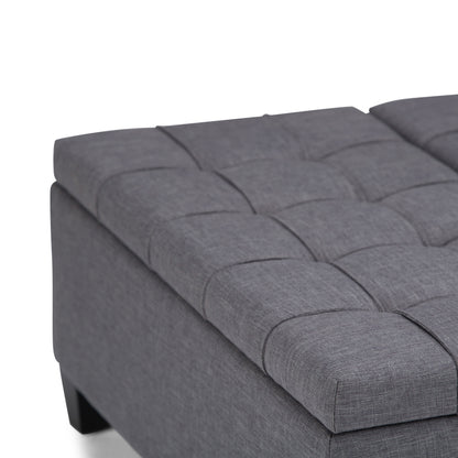Harrison - Coffee Table Storage Ottoman - Slate Gray