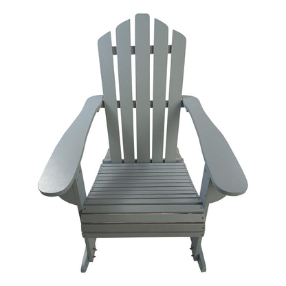 Reclining Outdoor Rocking Adirondack Chair - Walnut