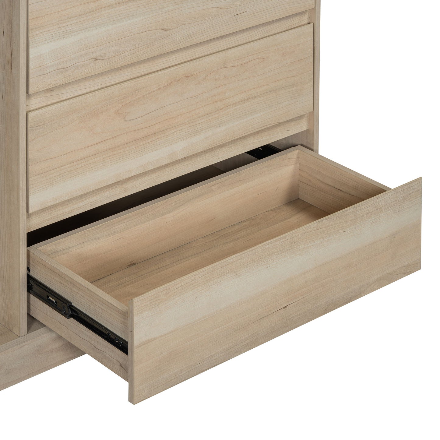 Wardrobe With 4 Drawers And 3 Shelves - Natural