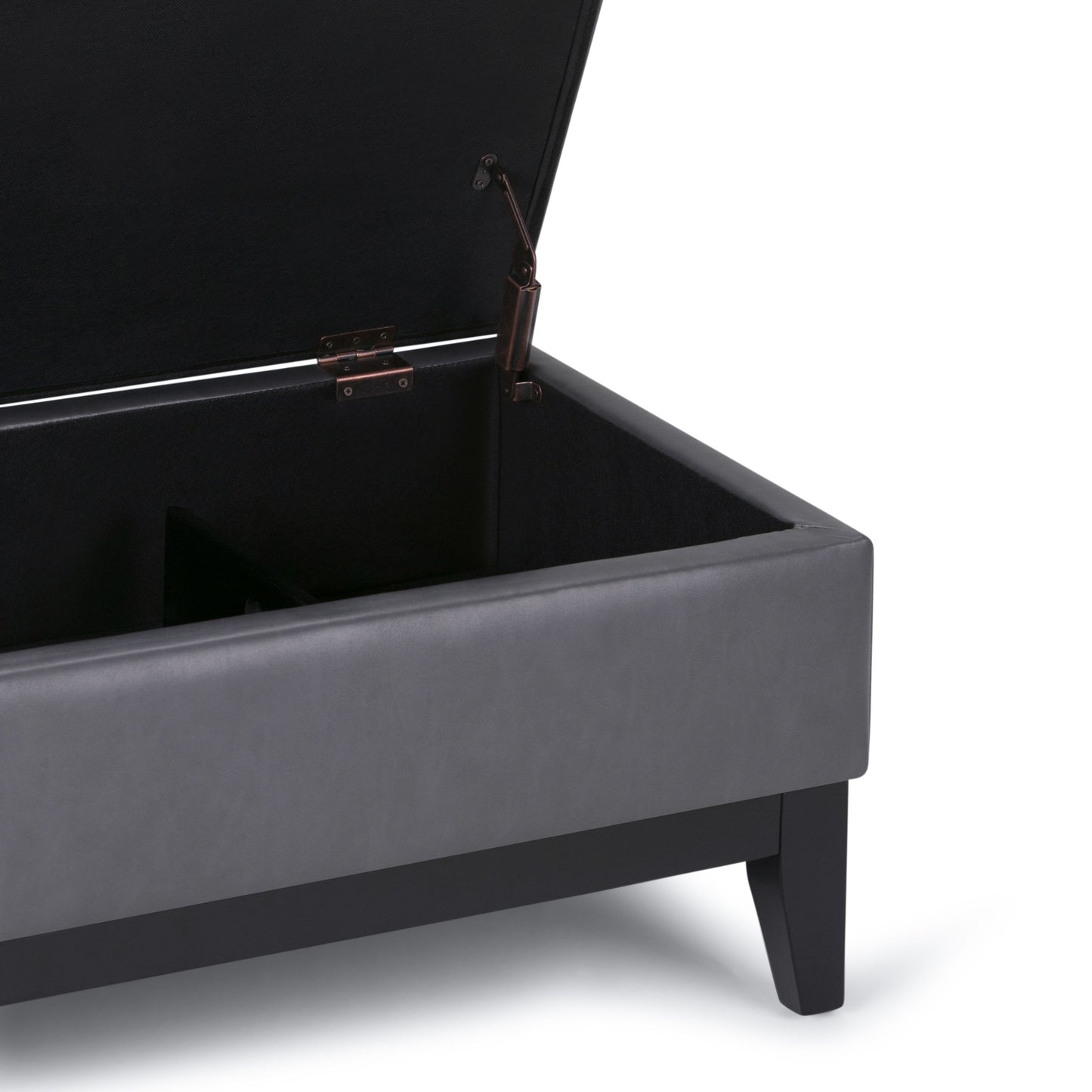 Oregon - Storage Ottoman Bench With Tray - Stone Gray