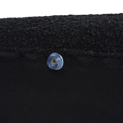 Fuji - Upholstered Oval Storage Bench - Ebony Black