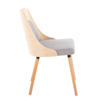 Anabelle - Mid-Century Modern Chair (Set of 2) - Natural / Gray
