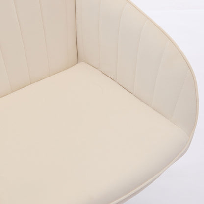 Ergonomic Swivel Office Chair, Adjustable And Comfortable - Beige