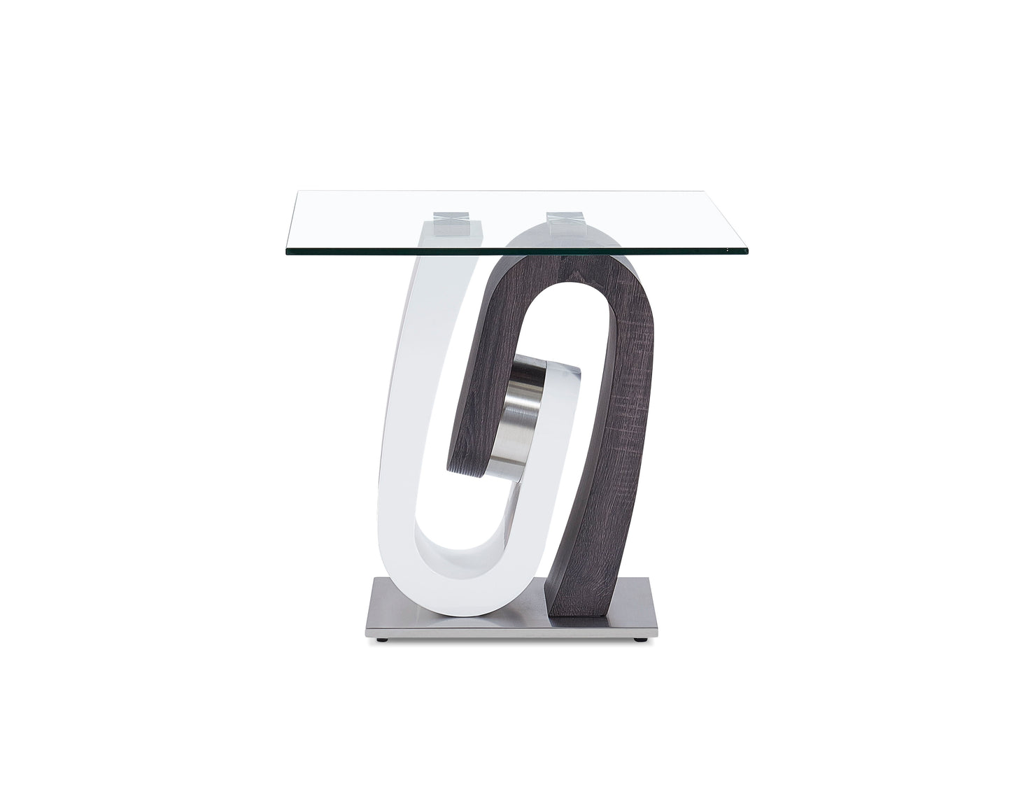 Rocky - End Table - White / Gray