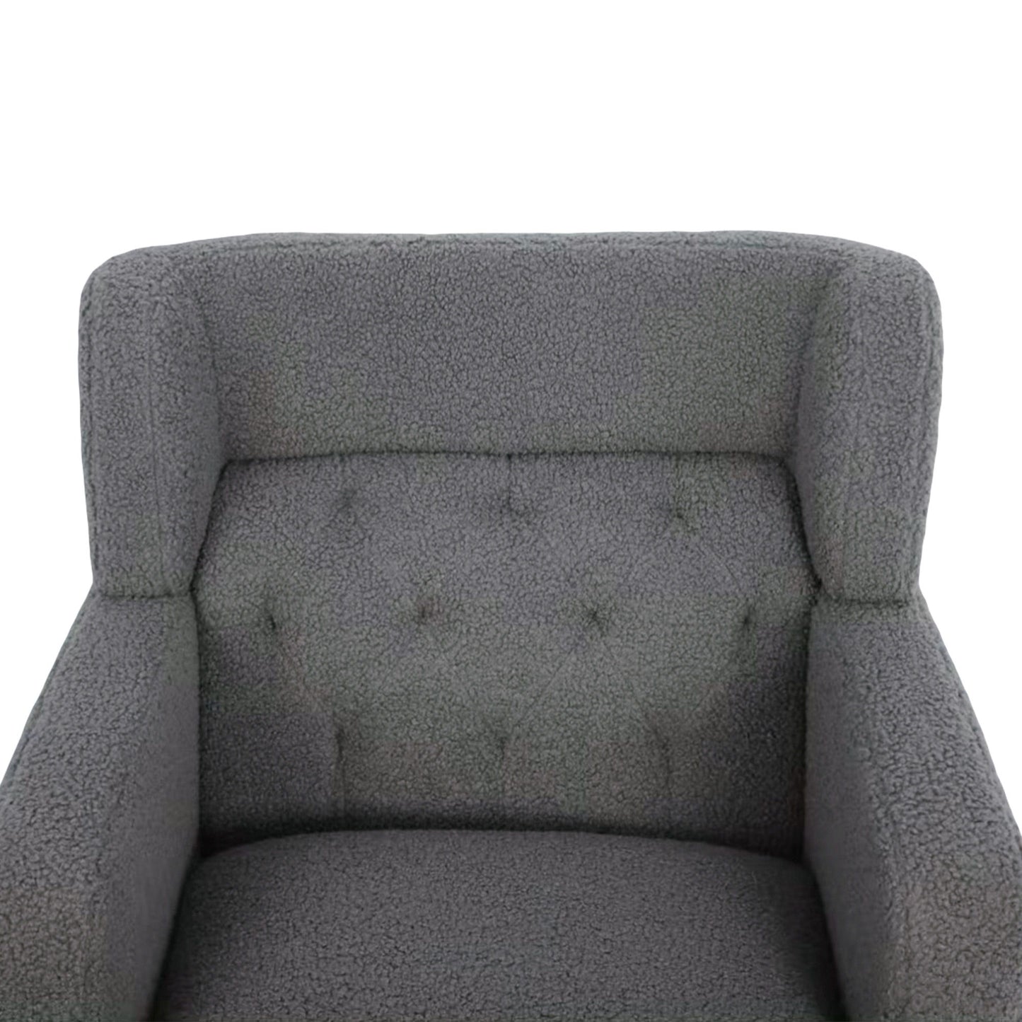 Upholstered Accent Chair Tufted Armchair For Living Room - Dark Gray