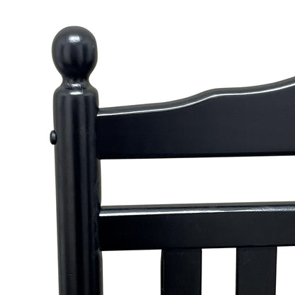 Balcony Porch Adult Rocking Wood Chair - Black