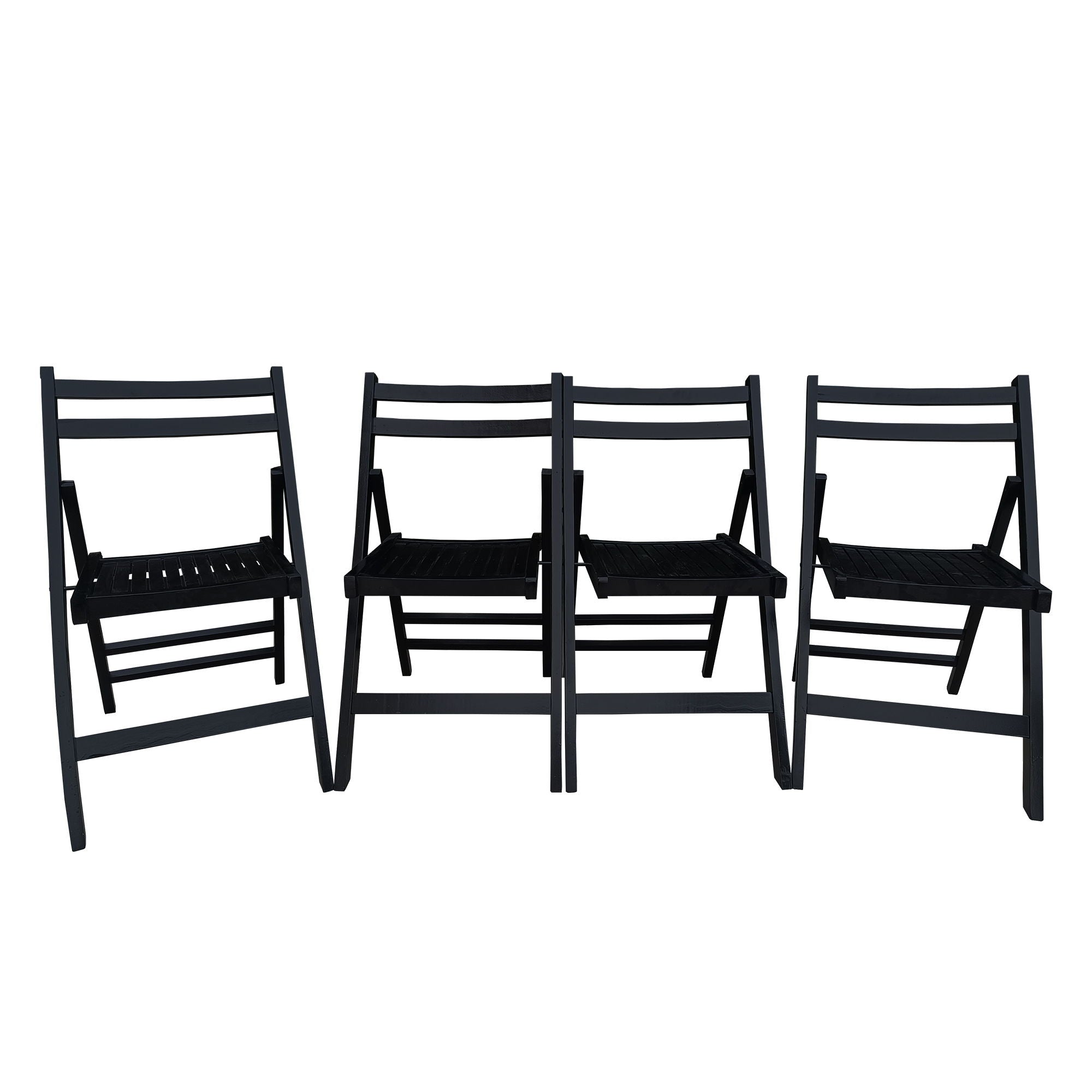 Folding Special Event Chairs, Foldable Style (Set of 4) - Black