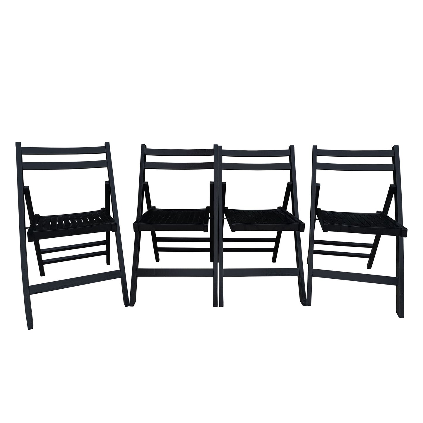Folding Special Event Chairs, Foldable Style (Set of 4) - Black