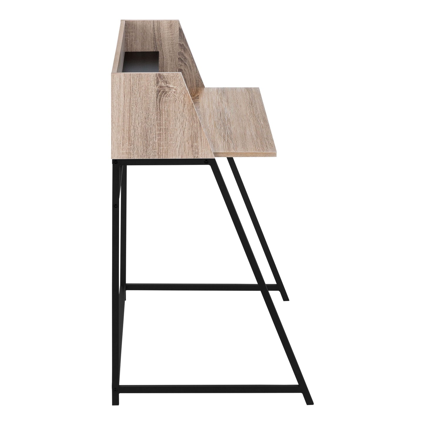 Computer Desk For Home Office, Laptop, Storage Shelves, Contemporary & Modern - Taupe