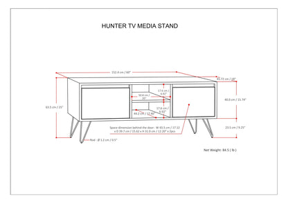 Hunter - TV Media Stand - Natural