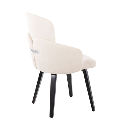 Dahlia - Contemporary Dining Chair (Set of 2) - Black / Cream