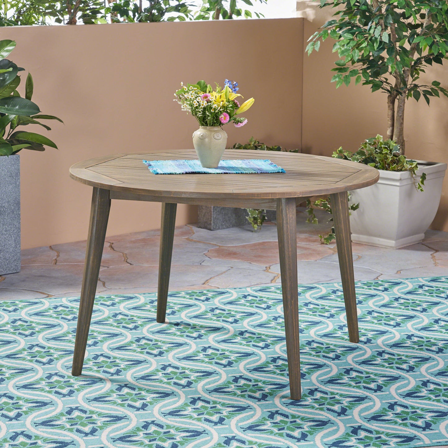 Stamford - Outdoor Dining Table Modern Design - Gray