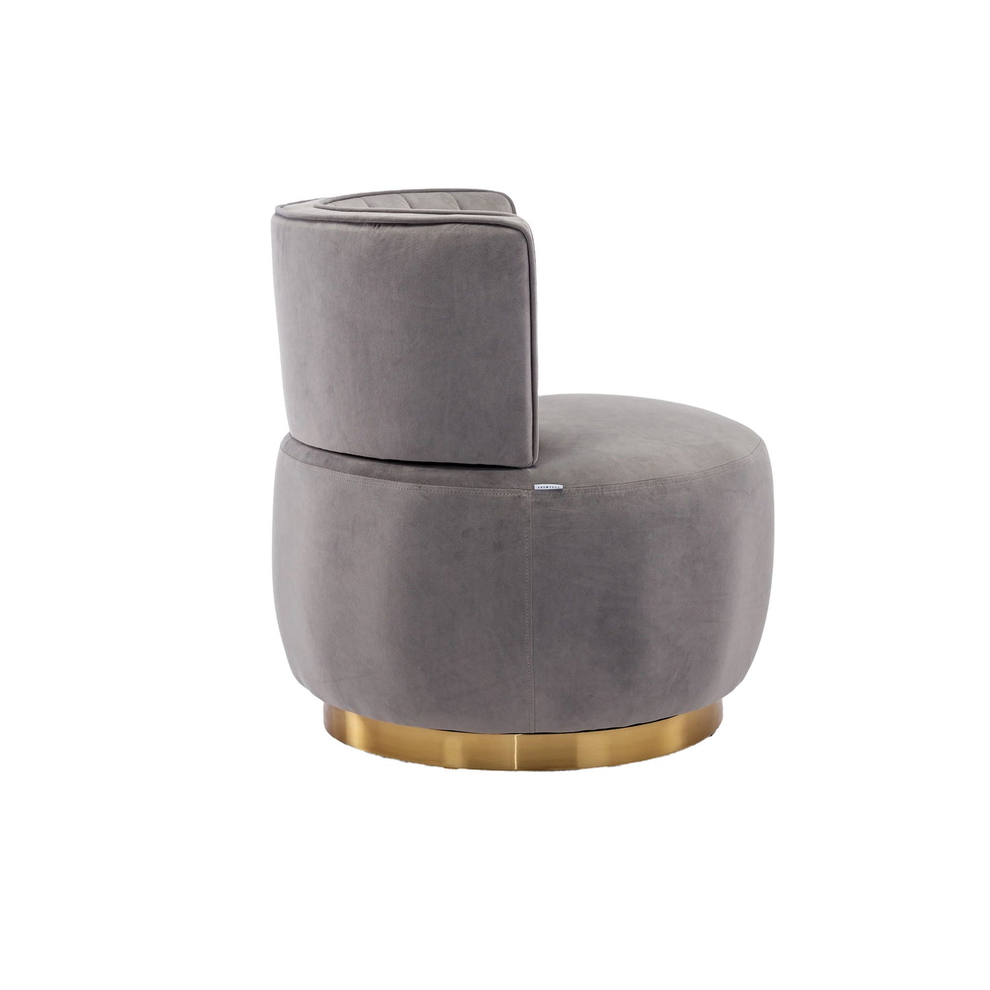 Swivel Barrel Chair, Round Armchairs With Fluffy, 360 Degree Swivel - Gray