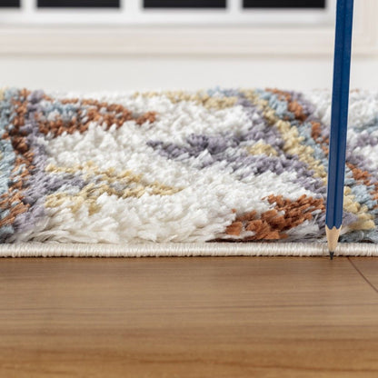 Loft Shag - 5' 3" X 7' Shaggy Area Rug - Multi - Polypropylene