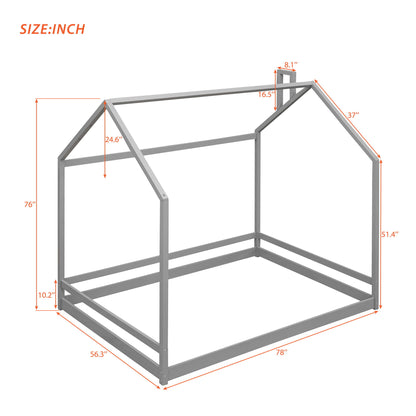Full Size Playhouse Bed - Gray