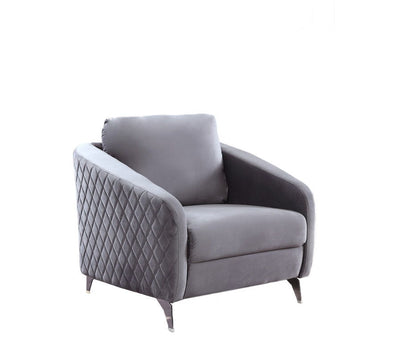 Sofia - Velvet Modern Chic Accent Armchair - Gray