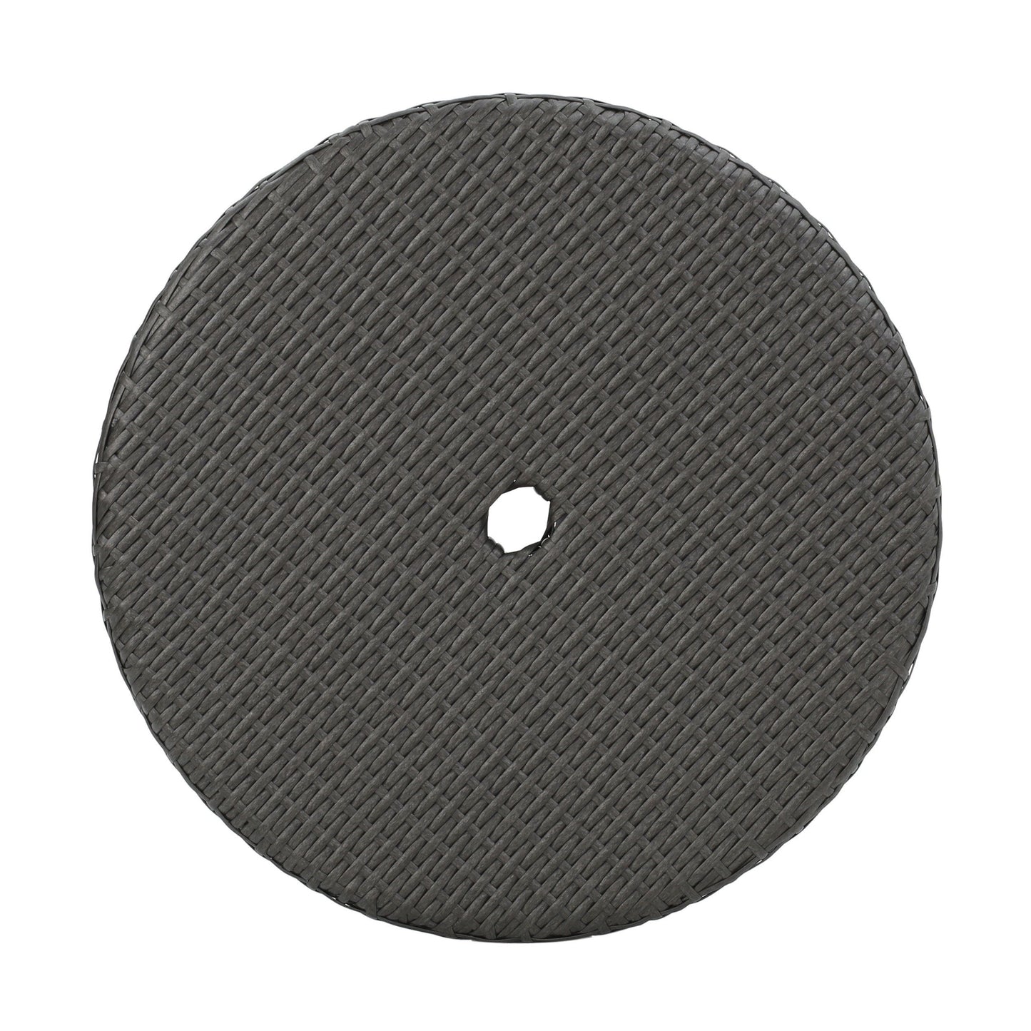 Outdoor Rattan Bistrotable With Surface Round - Gray