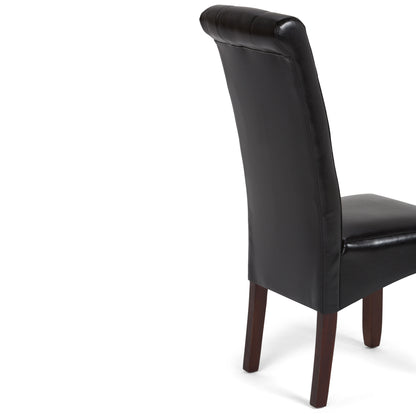 Cosmopolitan - Deluxe Tufted Parson Chair (Set of 2) - Midnight Black