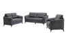 Callie - Woven Fabric Sofa Loveseat Chair Living Room (Set of 3) - Gray