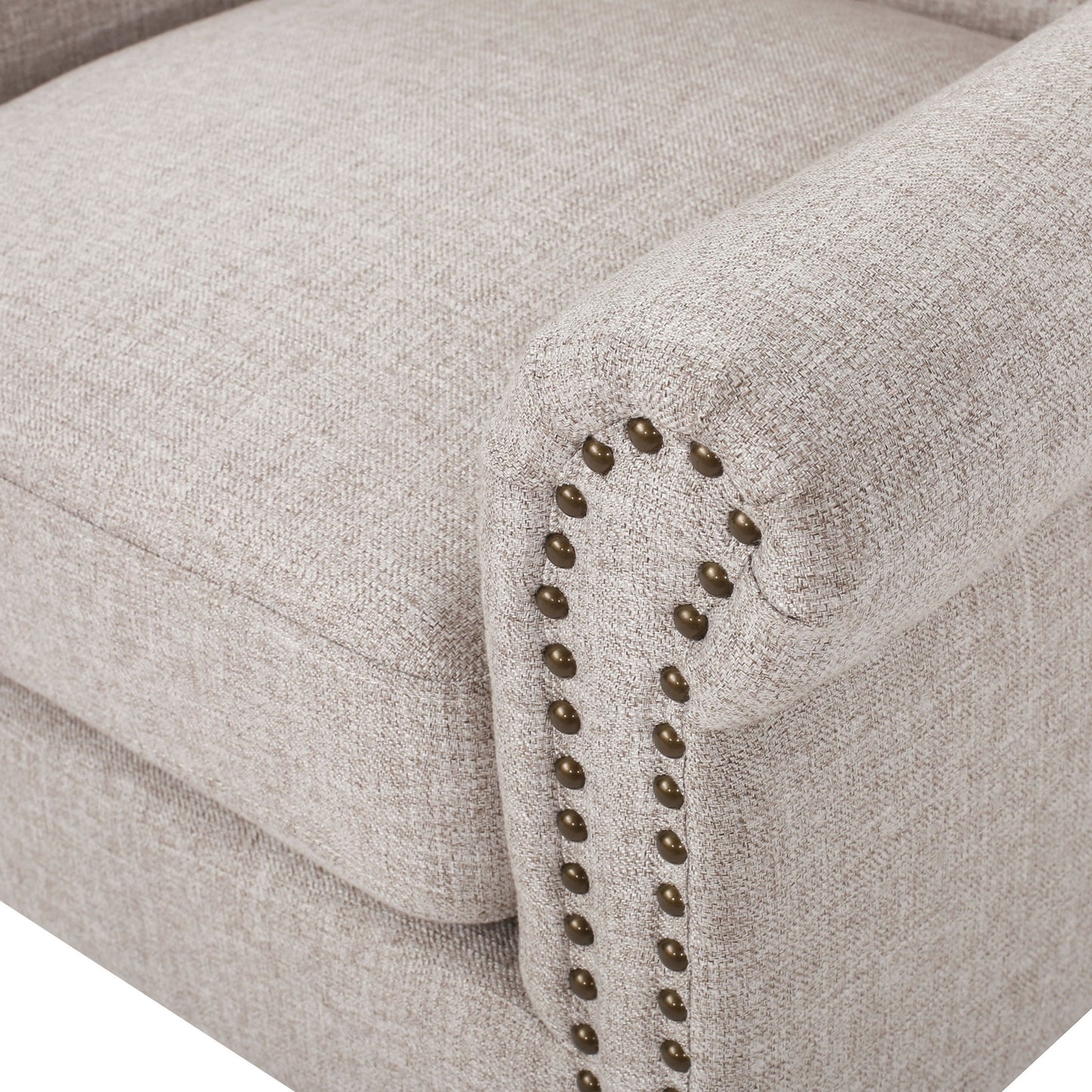 Upholstered Accent Chair, Mid Century Modern Arm Chair, Reading Chair For Living Room, Bedroom - Beige