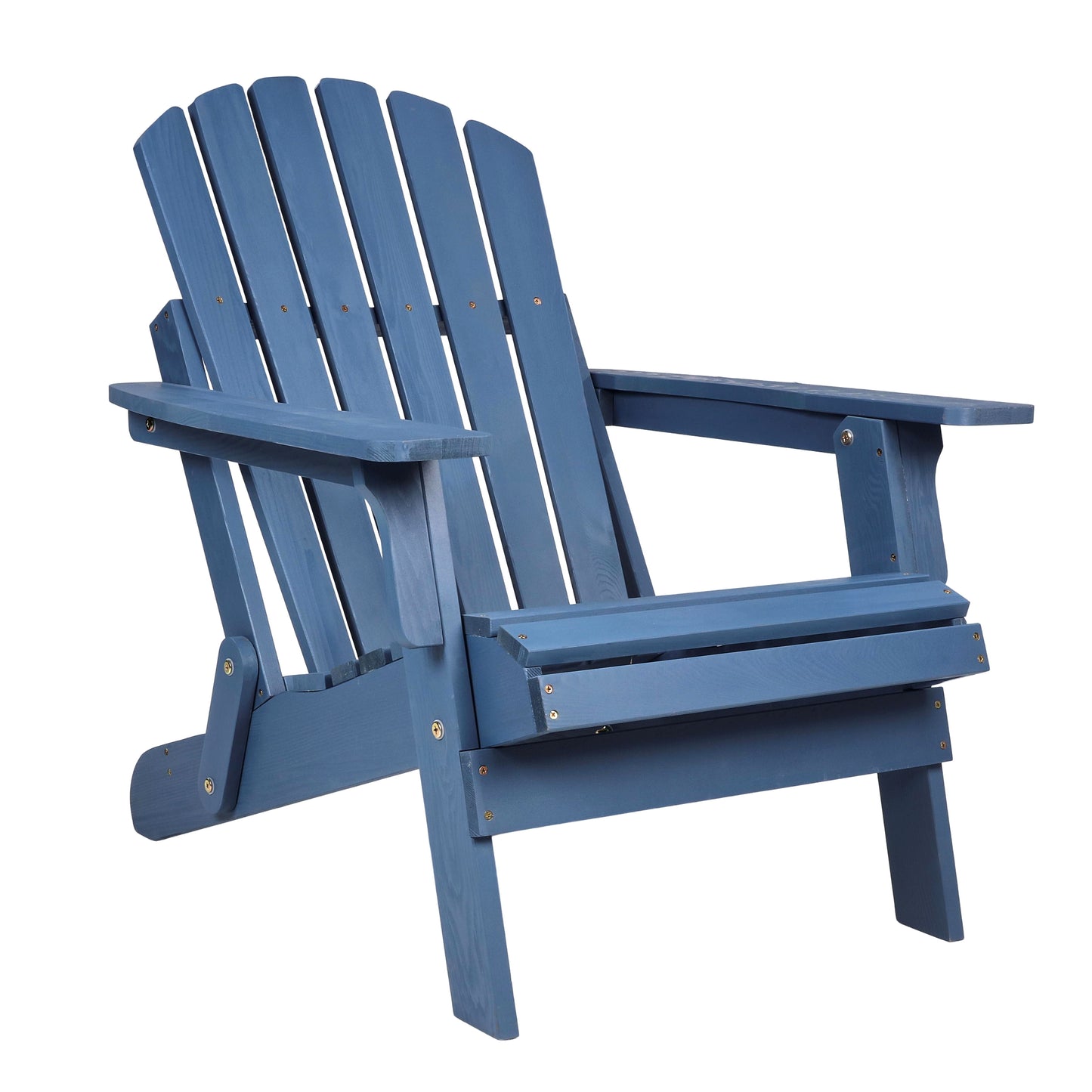 Oversize Outdoor Folding Adirondack Chair, Patio Chair For Garden Backyard Porch Pool Deck Firepit - Blue