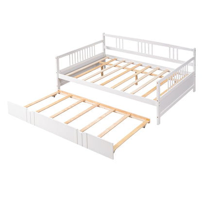 Full Size DayBed With Twin Size Trundle - White