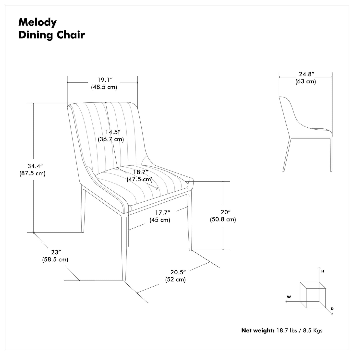 Melody - Dining Chair (Set of 2) - Brown