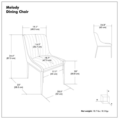 Melody - Dining Chair (Set of 2) - Brown