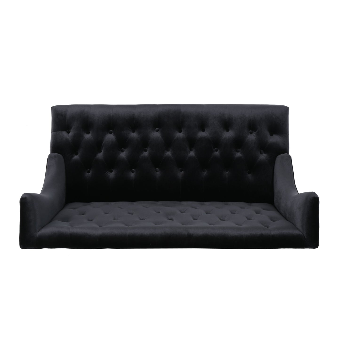 Nurturing - Upholstered Loveseat With Wing Back And Diamond Tufting - Black